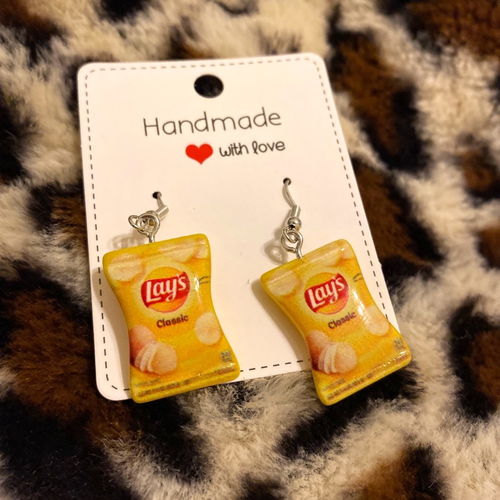 LAYS CHIPS HANDMADE EARRINGS 💛 - Picture 3 of 5